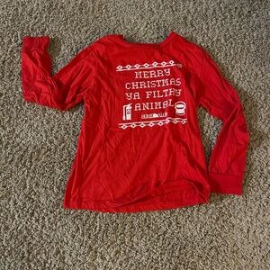 Kids Festive Red 'Home Alone' Christmas Shirt
